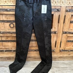 NWT Women's Lanvin Flower Fairy Black Dress Pants Size 44/8